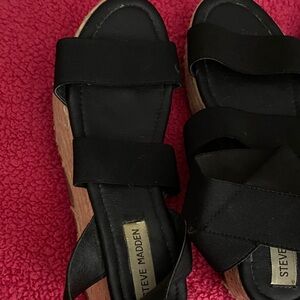 Steve Madden Black Strappy Sandals